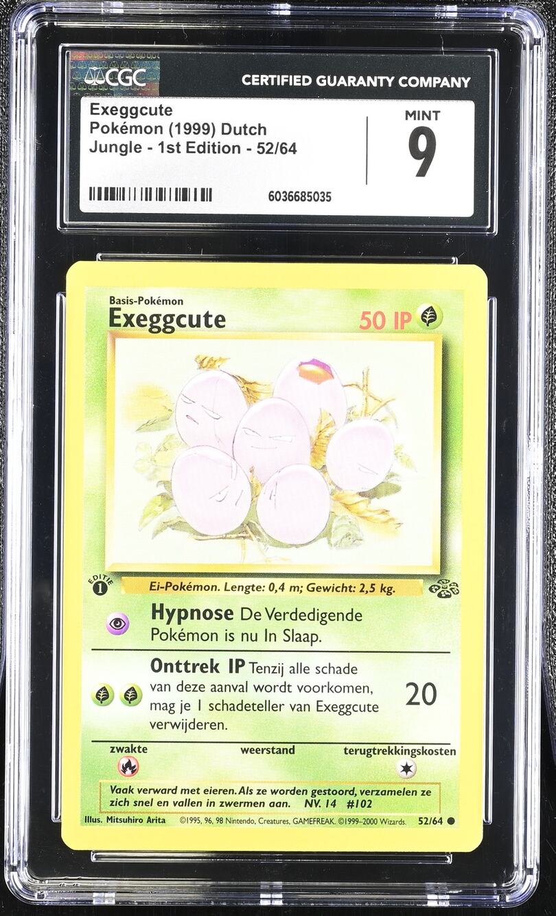 CGC 9 MINT Exeggcute 1st Edition 52/64 Pokemon Dutch Jungle Set (PSA/BGS)